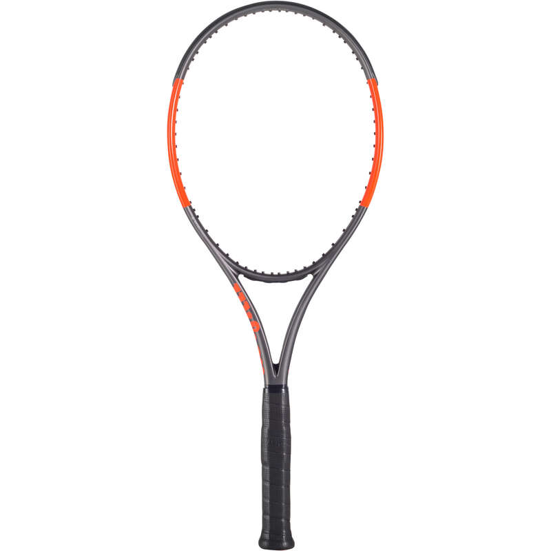 WILSON Burn 100 LS Adult Tennis Racket Grey/Orange