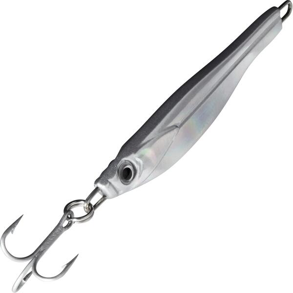 Silver metal casting spoon lure