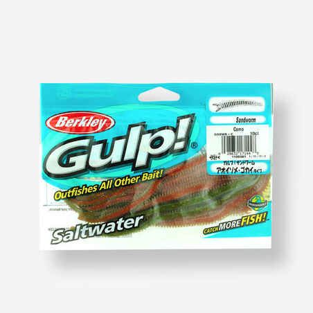 Gulp sandworm camo sea fishing artificial bait