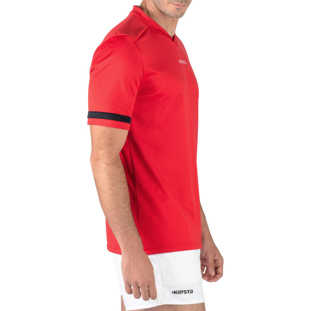 Maillot rugby adulte Full H 100 rouge