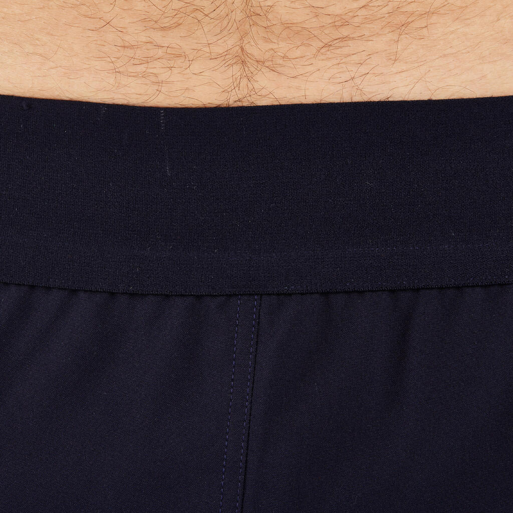 Rugbyshorts R500 Herren blau/gelb