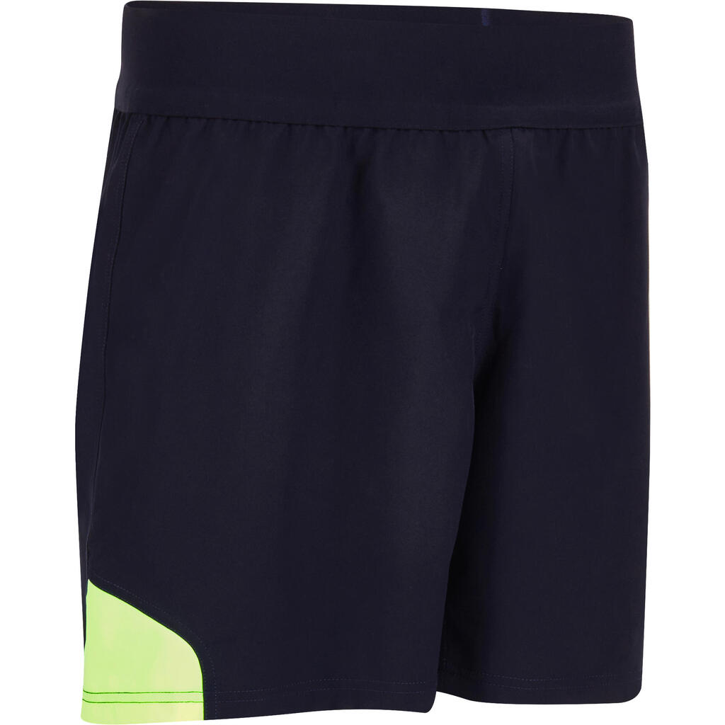 Rugbyshorts R500 Herren blau/gelb