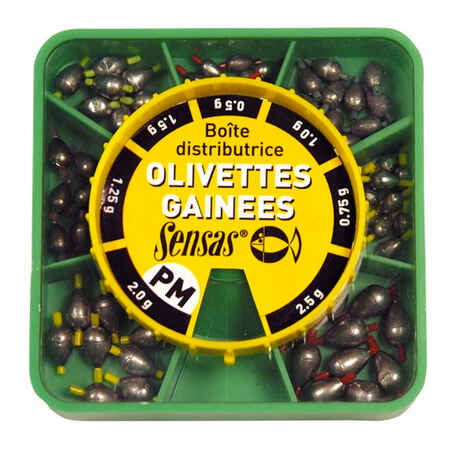 Predelna škatla svinčenih uteži v obliki olive OLIVETTES S