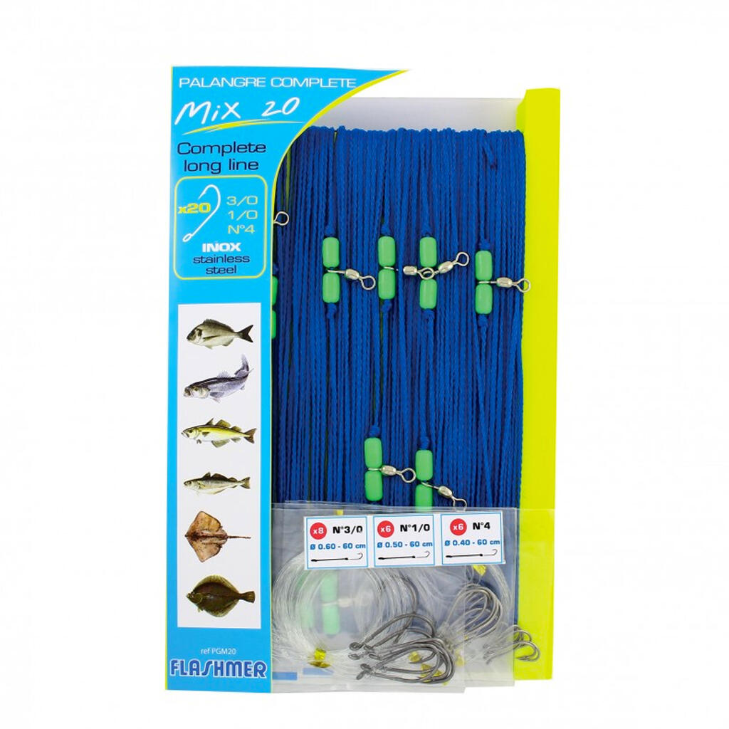 Mix 20 multi-hook sea fishing longline