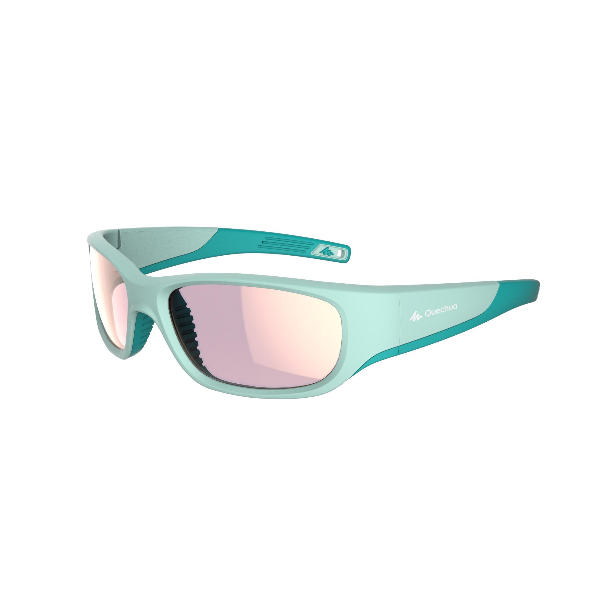 QUECHUA MH T 900 Children Hiking Sunglasses Ages 9-11 Category 4 - Turquoise