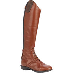 Bottes cuir équitation adulte LB 900 marron