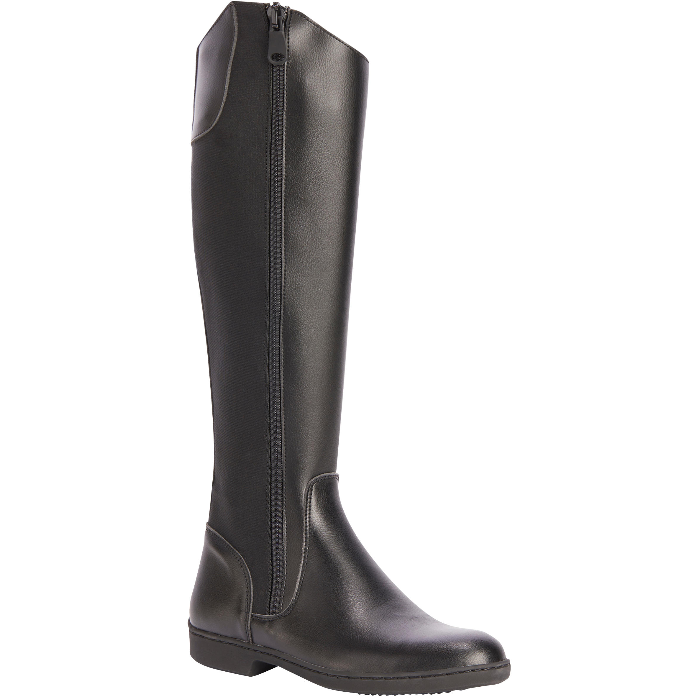 Bottes quitation adulte 500 synth tique noir DECATHLON El Djazair