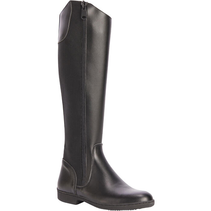 Bottes équitation Adulte 500 Synthétique Noir