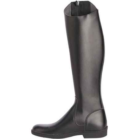 500 Adult Synthetic Horse Riding Long Boots - Black