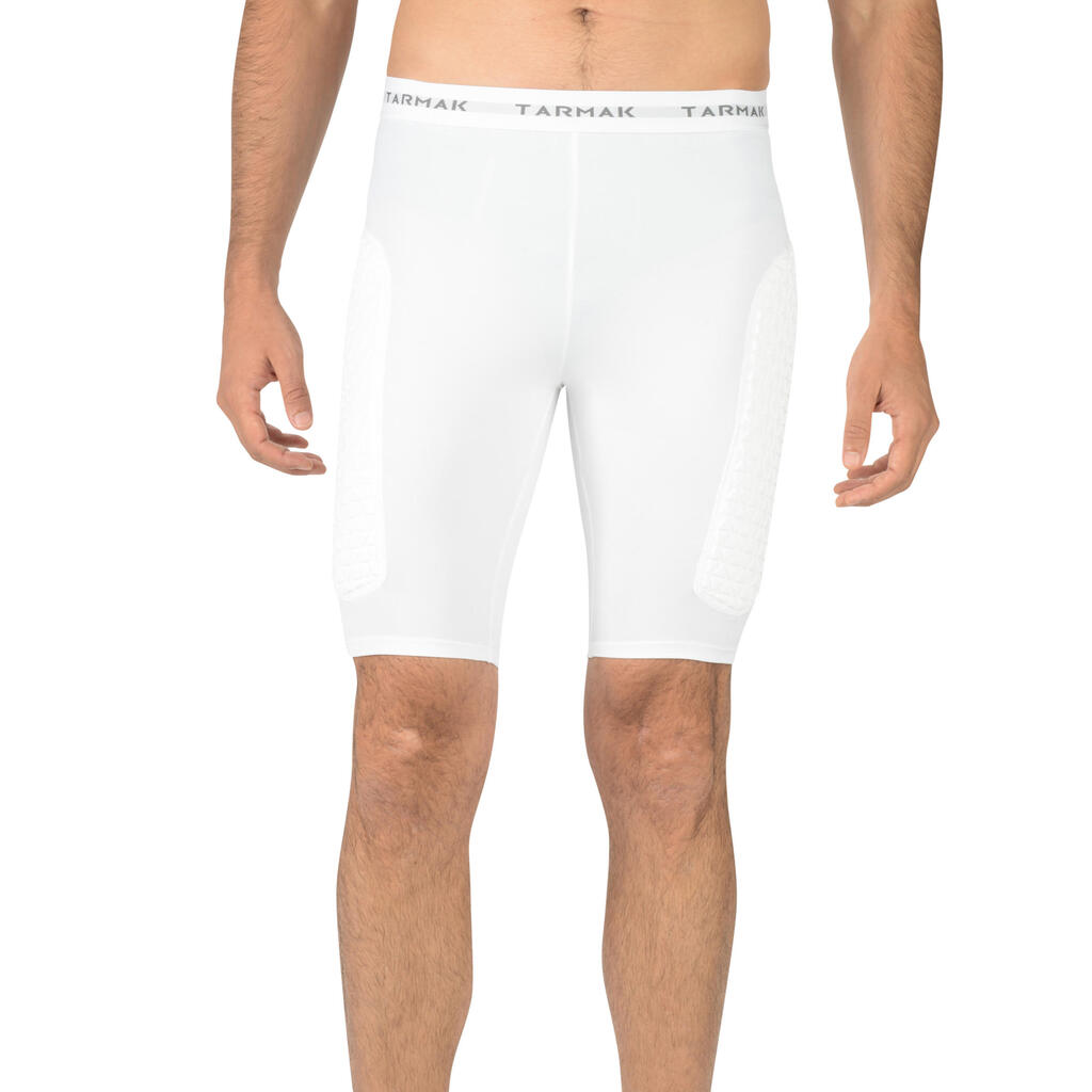 Pánske ochranné spodné šortky na basketbal pre pokročilých biele
