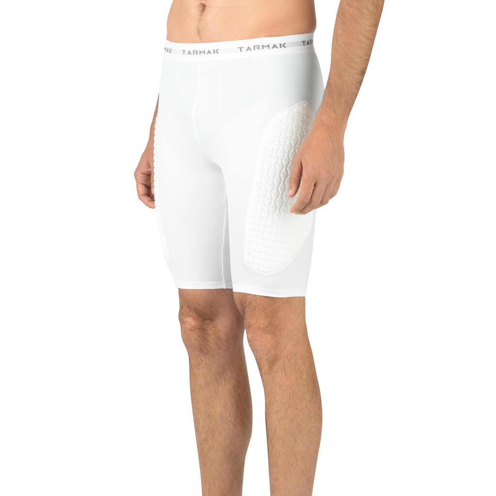 Protective Base Layer Intermediate Basketball Shorts - White