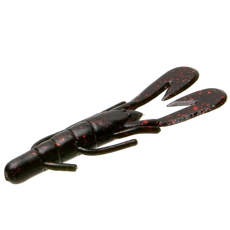 Zoom Ultravibe Speed Craw Pack of 12 Black Red Glitter