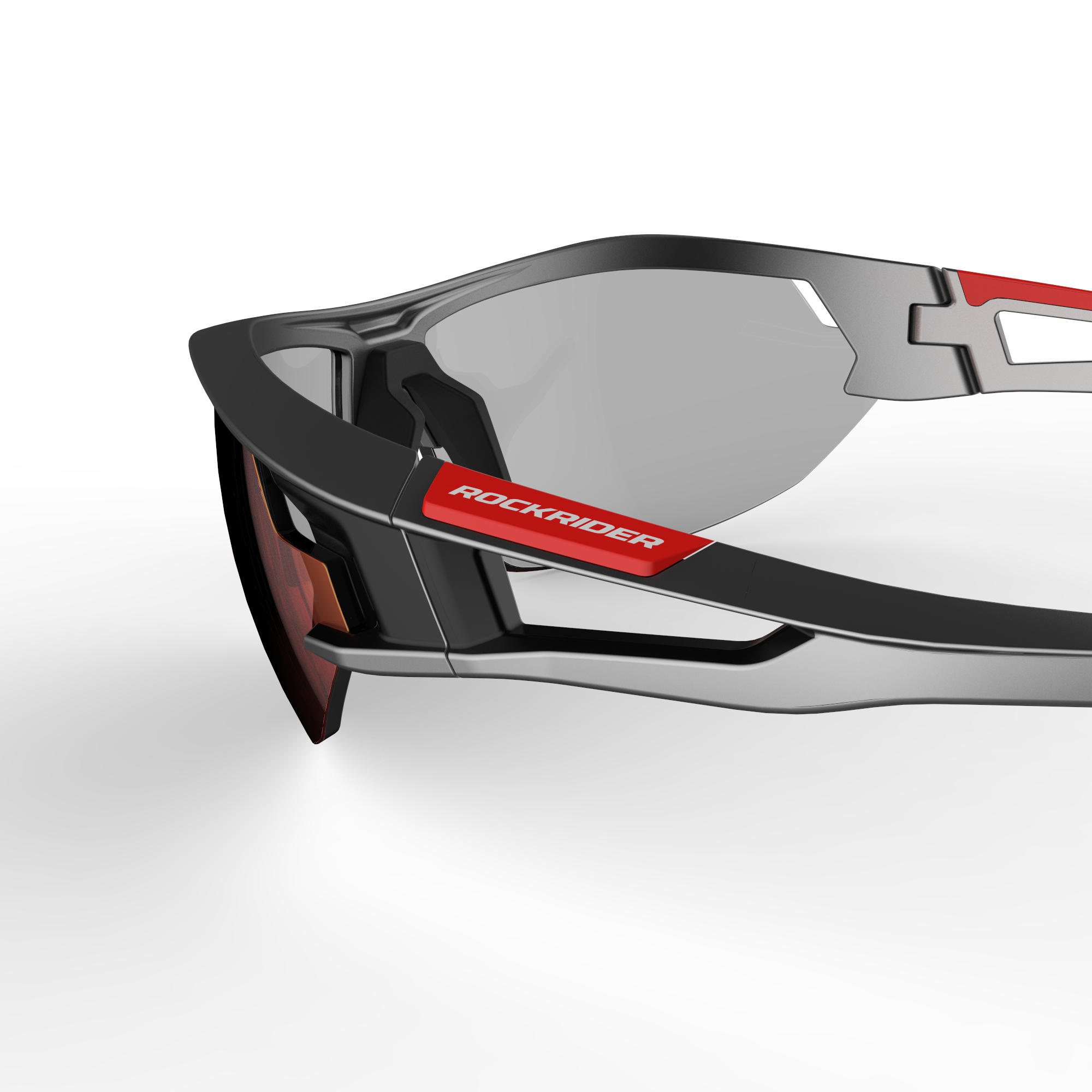 XC 120 Adult Cycling Photochromic Sunglasses Category 1 to 3 - Grey and Red 5/7