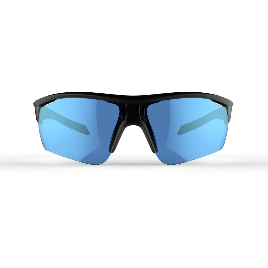 Lunettes de vélo adulte ROADR 500 catégorie 3 noires et bleues