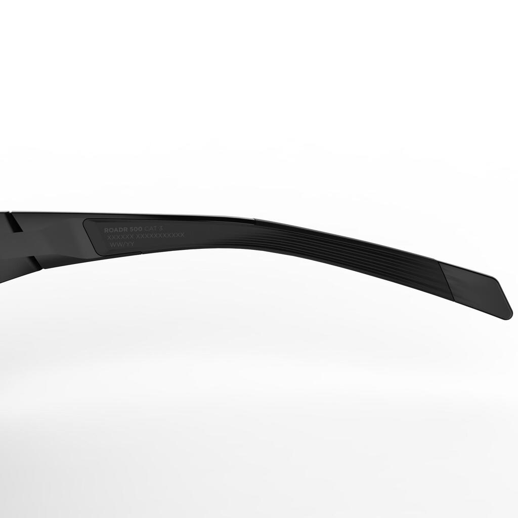 Lunettes de vélo adulte ROADR 500 catégorie 3 noires et bleues