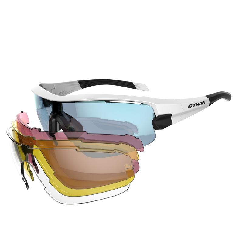 lunettes de vélo adulte ROADR 900 BLEU - 4 verres intercheangables lunettes de vélo adulte ROADR 900 BLEU - 4 verres intercheangables