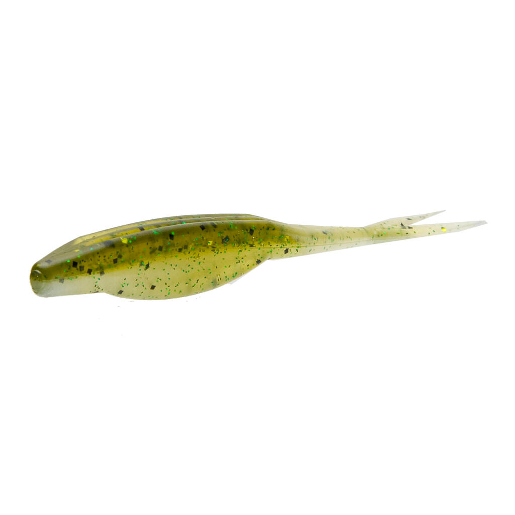 Gummiköder Superfluke JR Baby Bass Schwarzbarschangeln