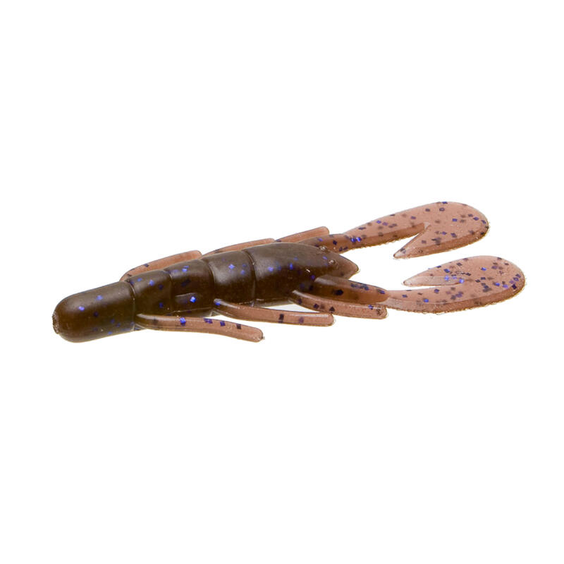 Softbait voor black bass vissen UV Speed rivierkreeft kaneel paars