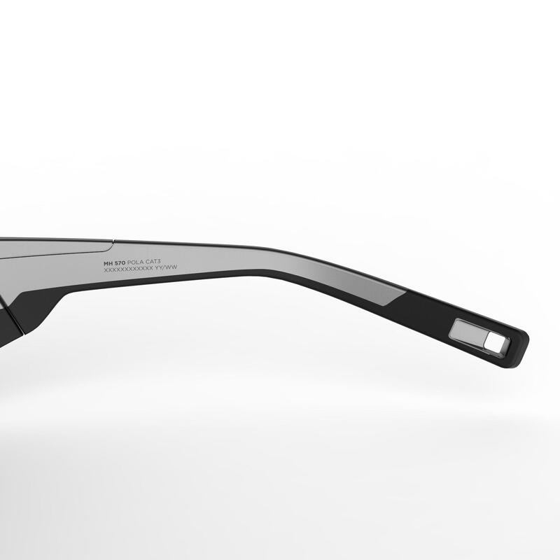 Lunettes de randonnée adulte MH 570 grises & noires polarisantes catégorie 3