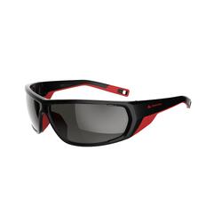 Adult Hiking Sunglasses Category 4 Polarised MH570 - Black/Red