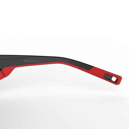 Adult Hiking Sunglasses Category 4 Polarised MH570 - Black/Red