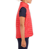 Girls' Sleeveless Horse Riding Padded Jacket 100 - Pink