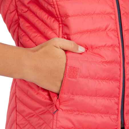 Girls' Sleeveless Horse Riding Padded Jacket 100 - Pink