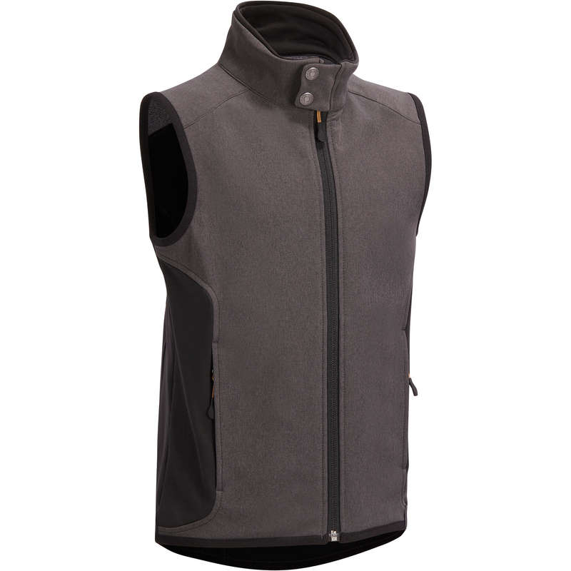 FOUGANZA GL500 Kids' Sleeveless Horse Riding Gilet - Black/Mottled...