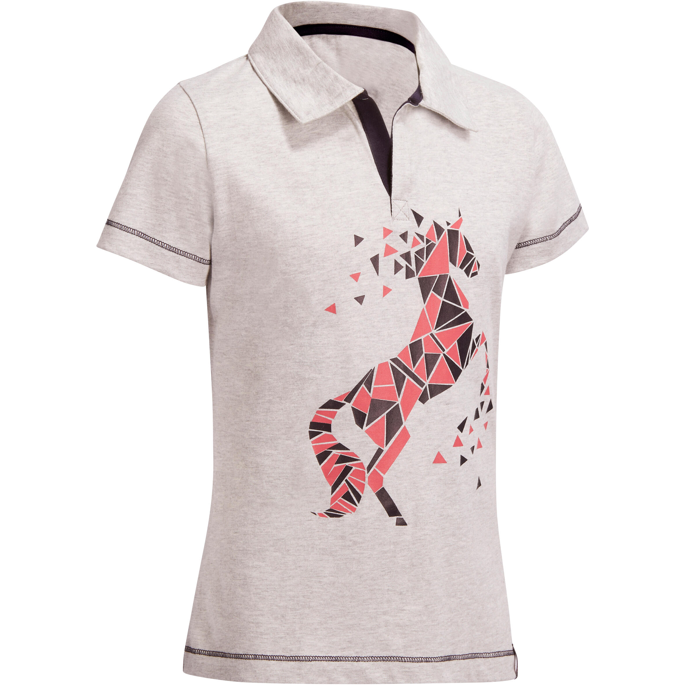 polera polo gris