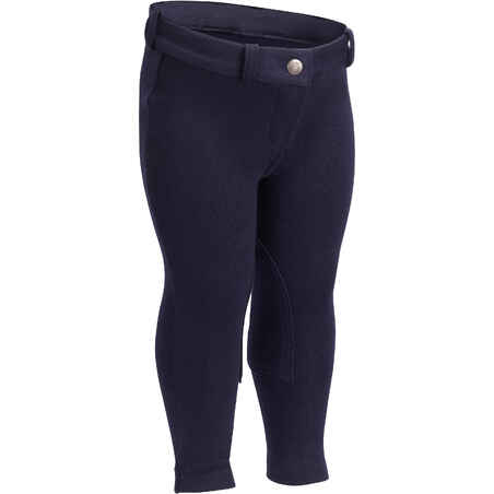 100 Kids' Horse Riding Jodhpurs - Navy