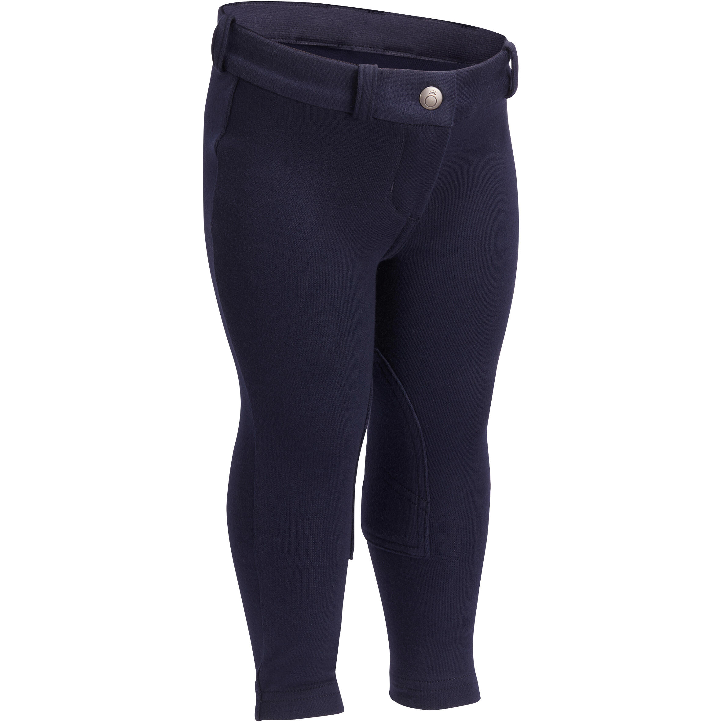 100 Kids' Horse Riding Jodhpurs Navy Fouganza Decathlon