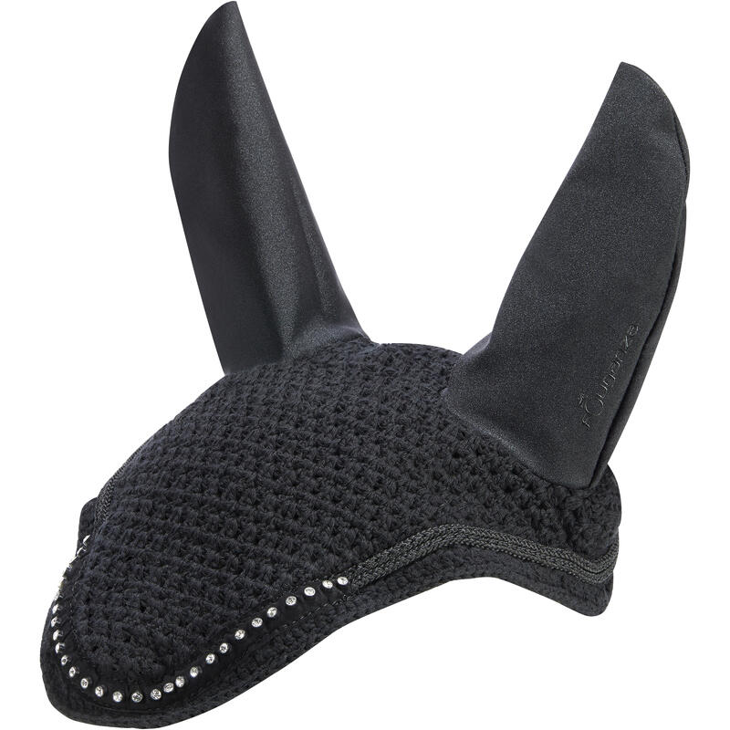 Bonnet équitation cheval RIDING STRASS noir