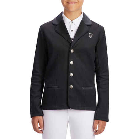 100 Compete Kids' Horse Riding Show Jacket - Black