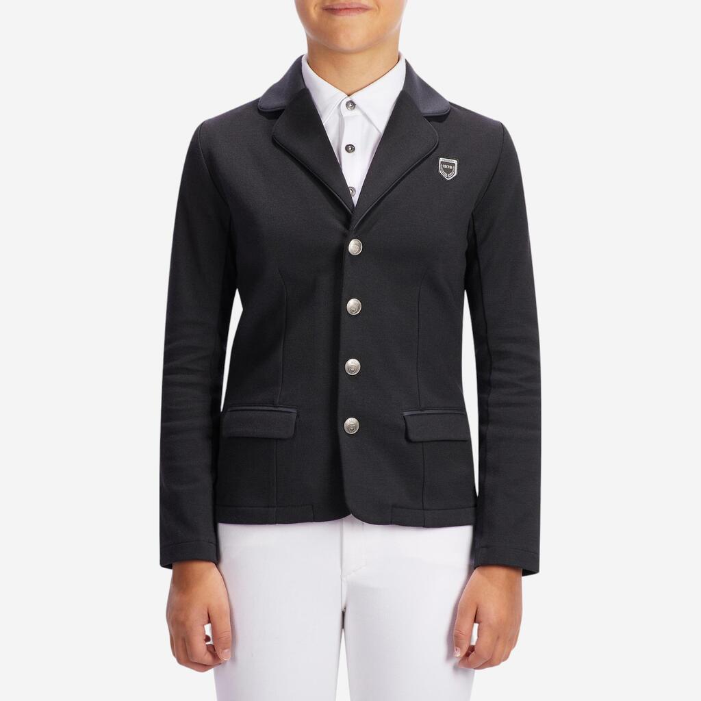 Veste de concours équitation enfant COMP 100 noir