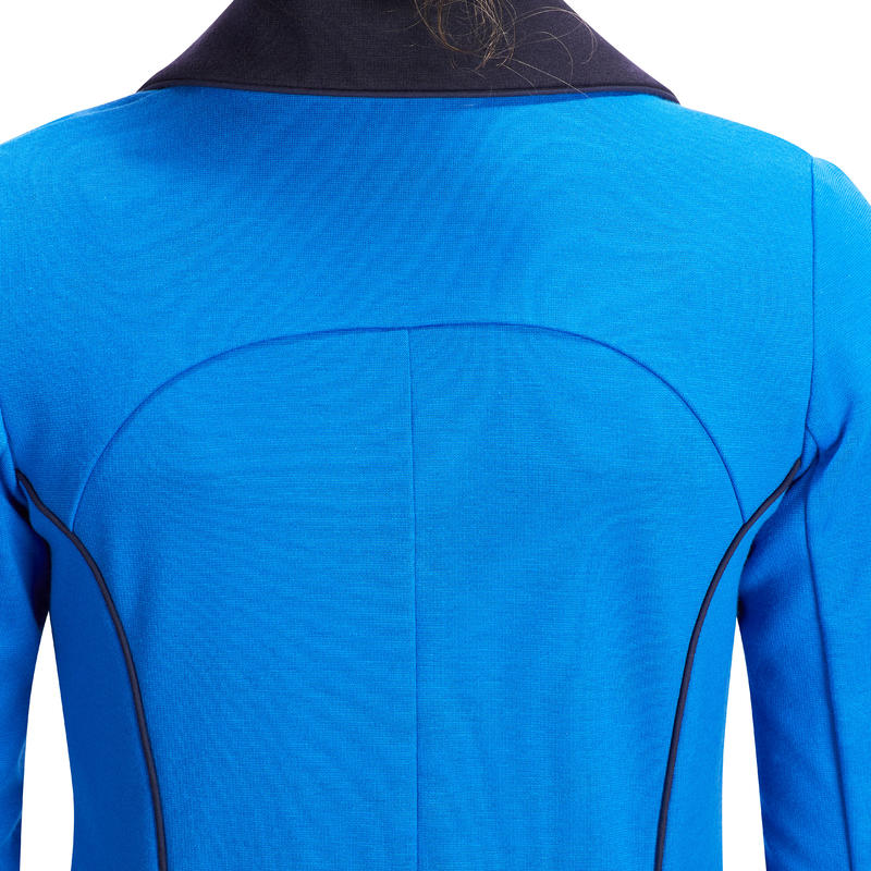 Comp 100 Kids' Horse Riding Competition Jacket Royal Blue Decathlon