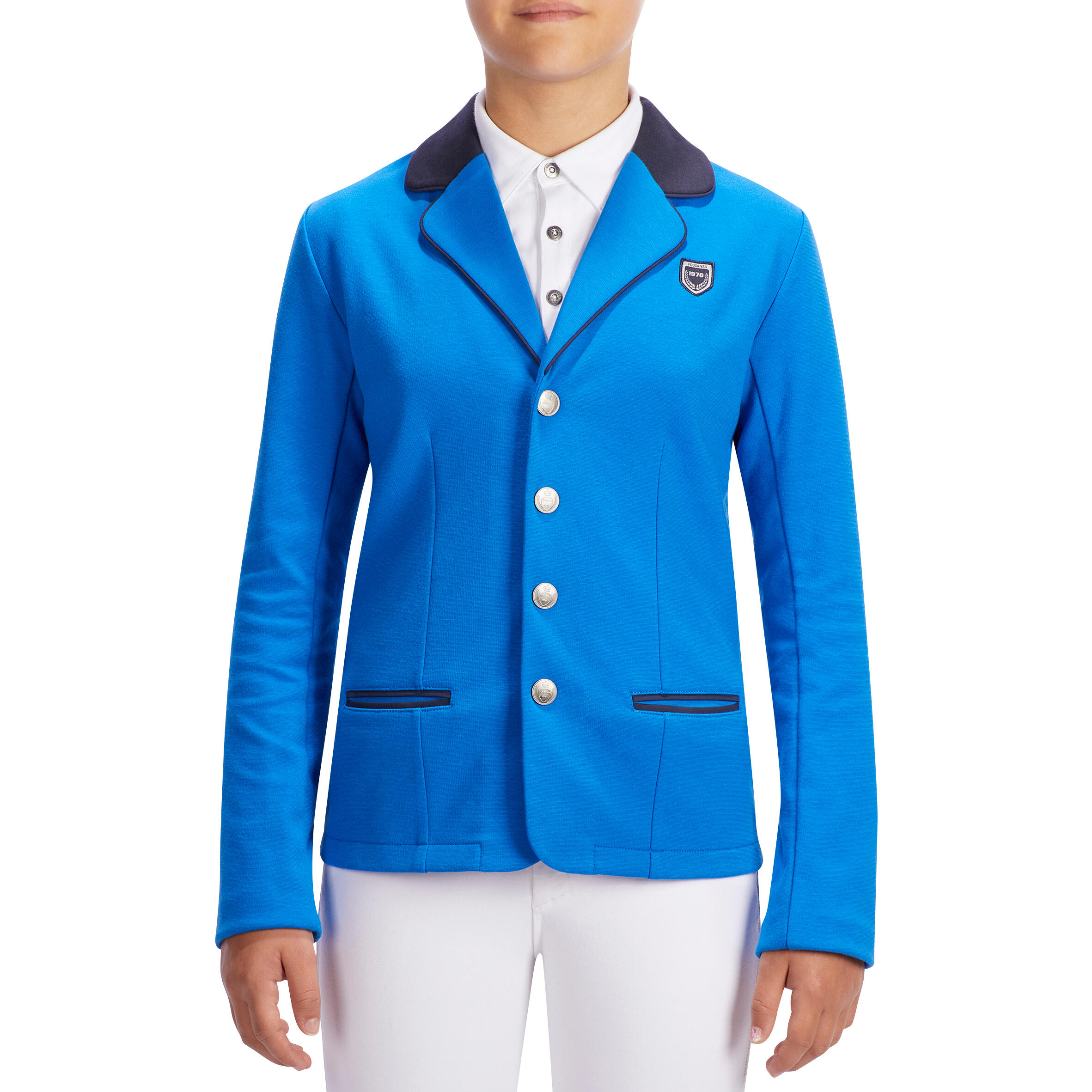 Comp 100 Kids' Horse Riding Competition Jacket - Royal Blue 2/6