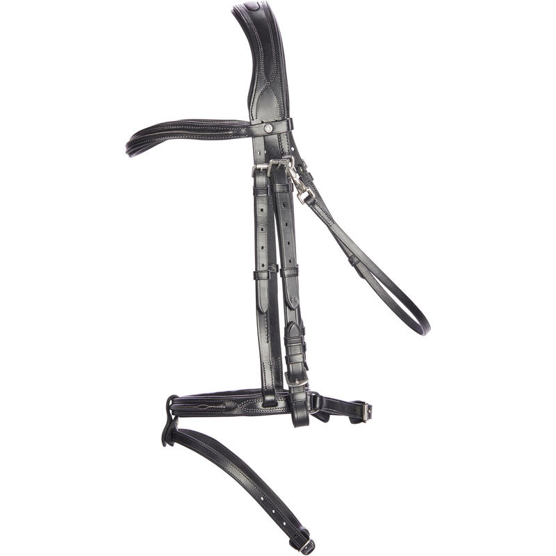 580 Topstitched Horseback Riding Bridle for Horses - Black 580 Topstitched Horseback Riding Bridle for Horses - Black