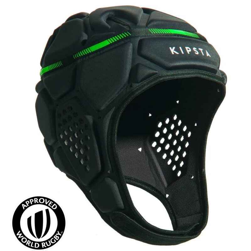 R500 Rugby Scrum Cap - Dark Grey/Green