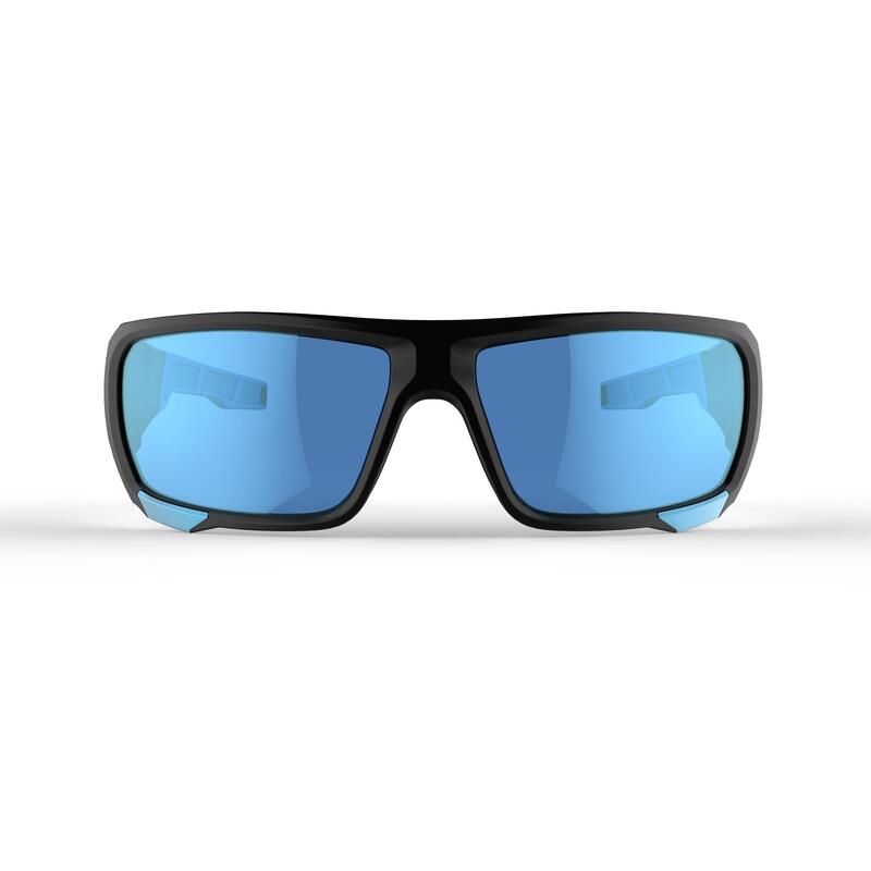 Lunettes de randonnée adulte MH 910 noires/bleues verres interchangeables cat4+2