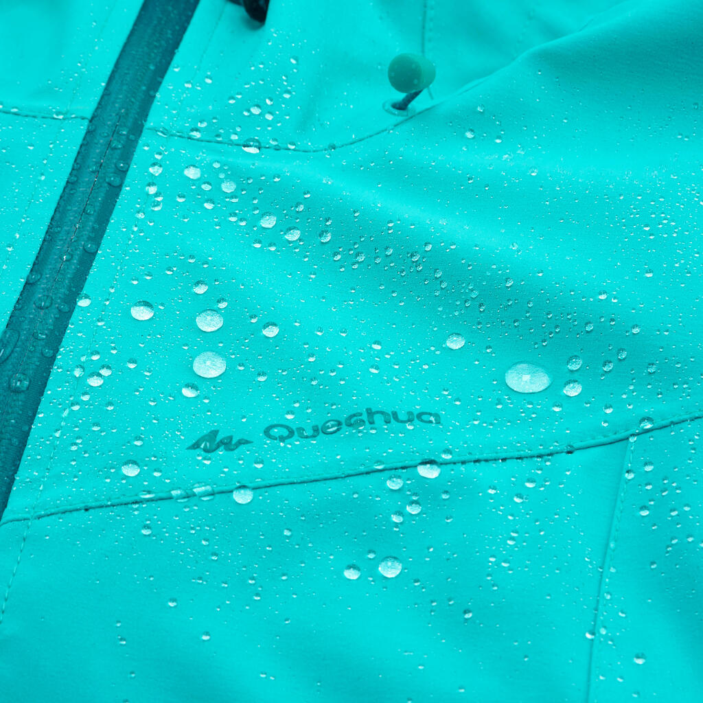 Wanderjacke Bergwandern MH500 wasserdicht Damen grau/blau