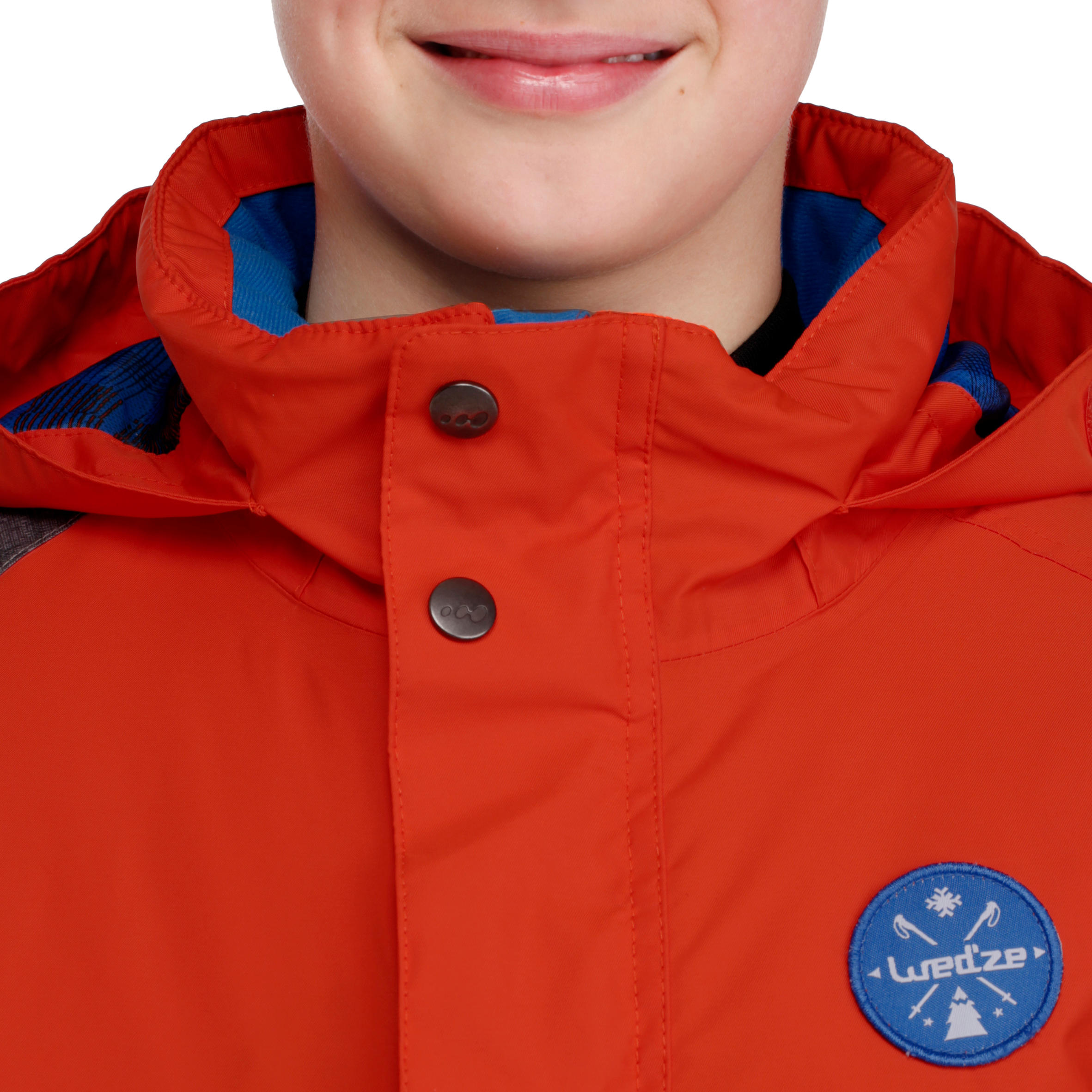 Evoslide Boy's Ski Jacket - Orange/red and Mottled grey 6/20