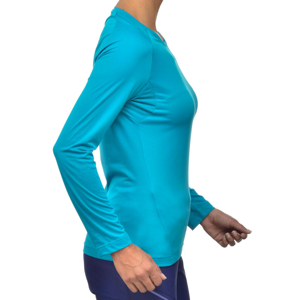 Wandershirt langarm Bergwandern MH550 Damen grau