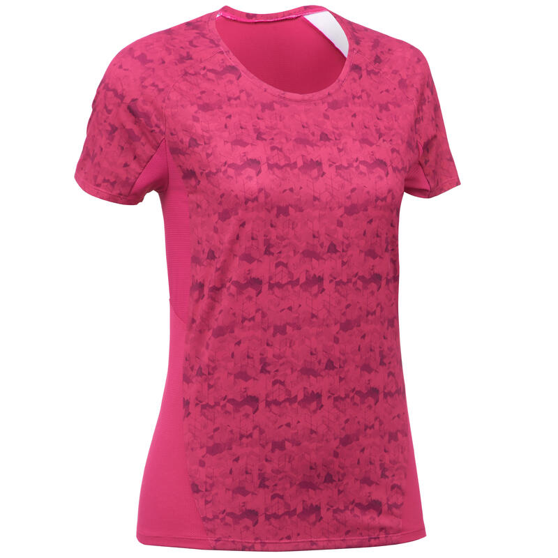 Dámské turistické tričko s krátkým rukávem MH 500 růžové
