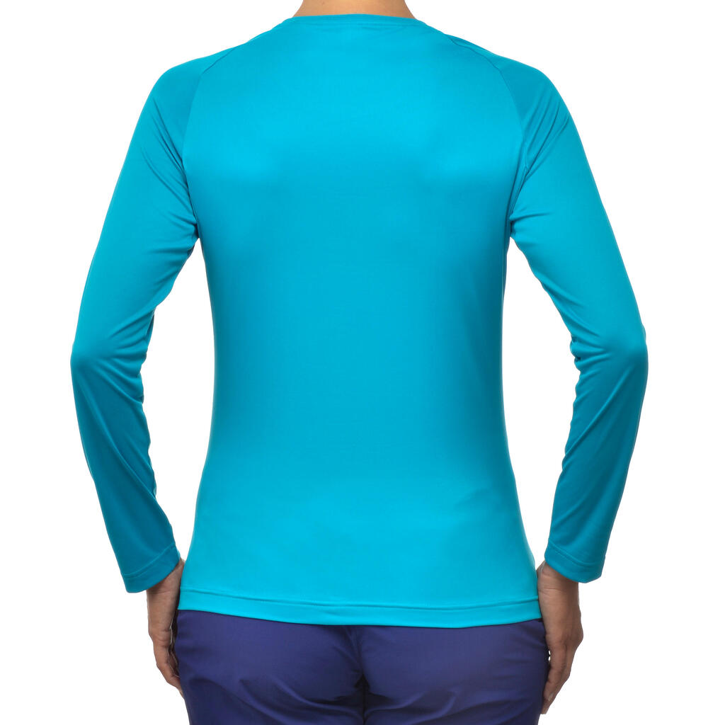 Wandershirt langarm Bergwandern MH550 Damen grau