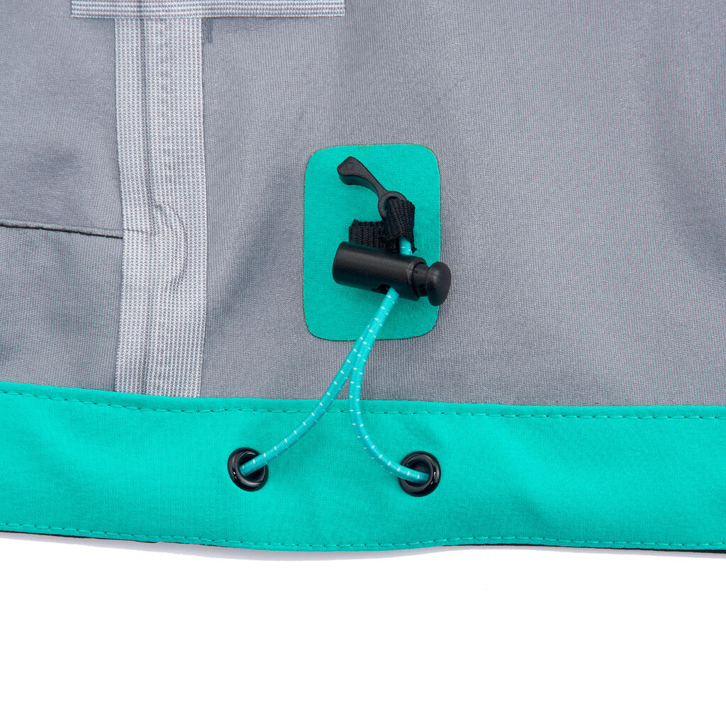 Wanderjacke Bergwandern MH500 wasserdicht Damen grau/blau