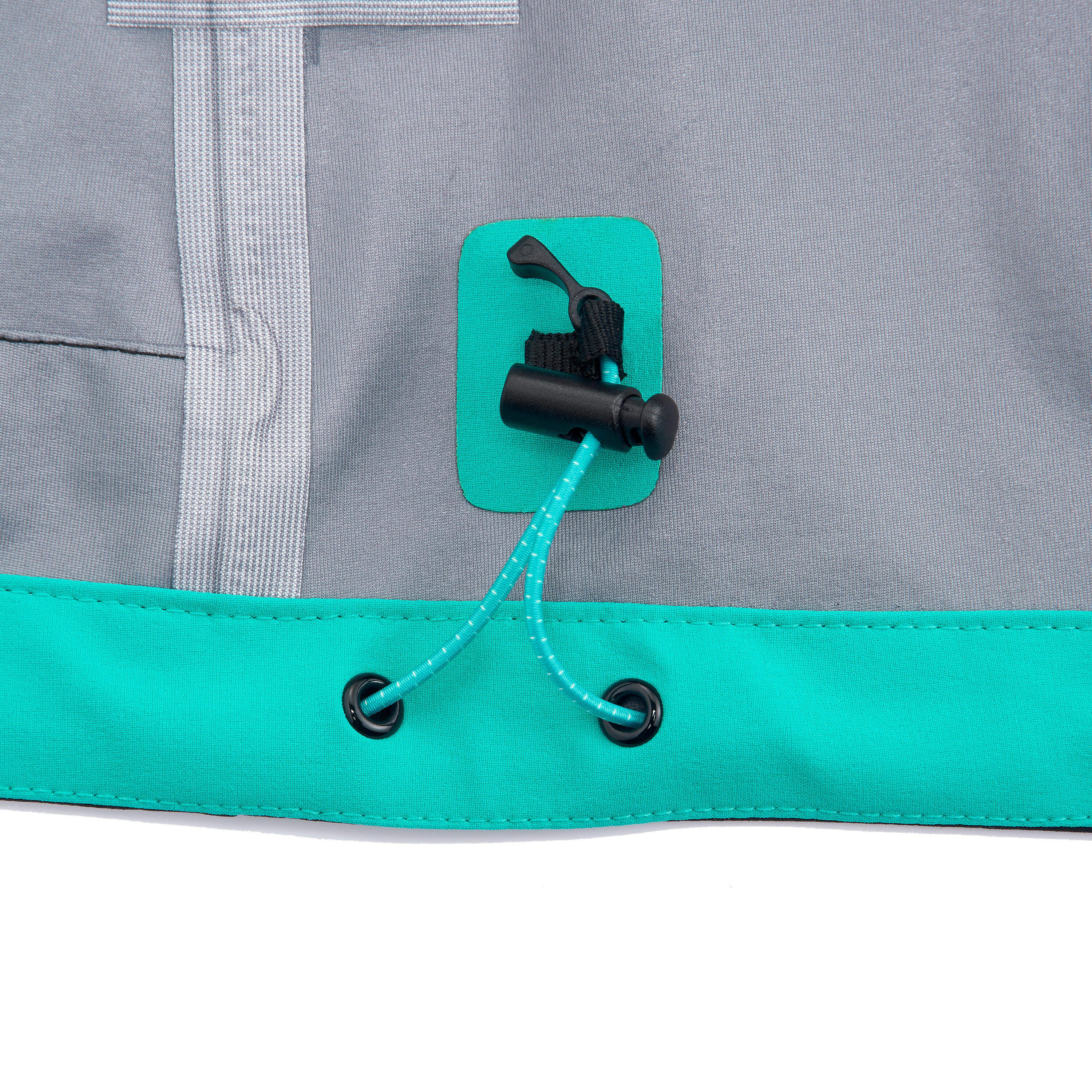 MH500 Women's Mountain Hiking Waterproof Jacket - Turquoise 10/17