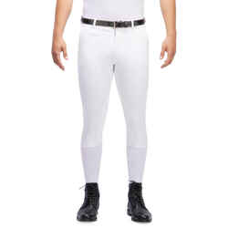 Men's Horse Riding Competition Jodhpurs with Grippy Suede Patches 140 - White