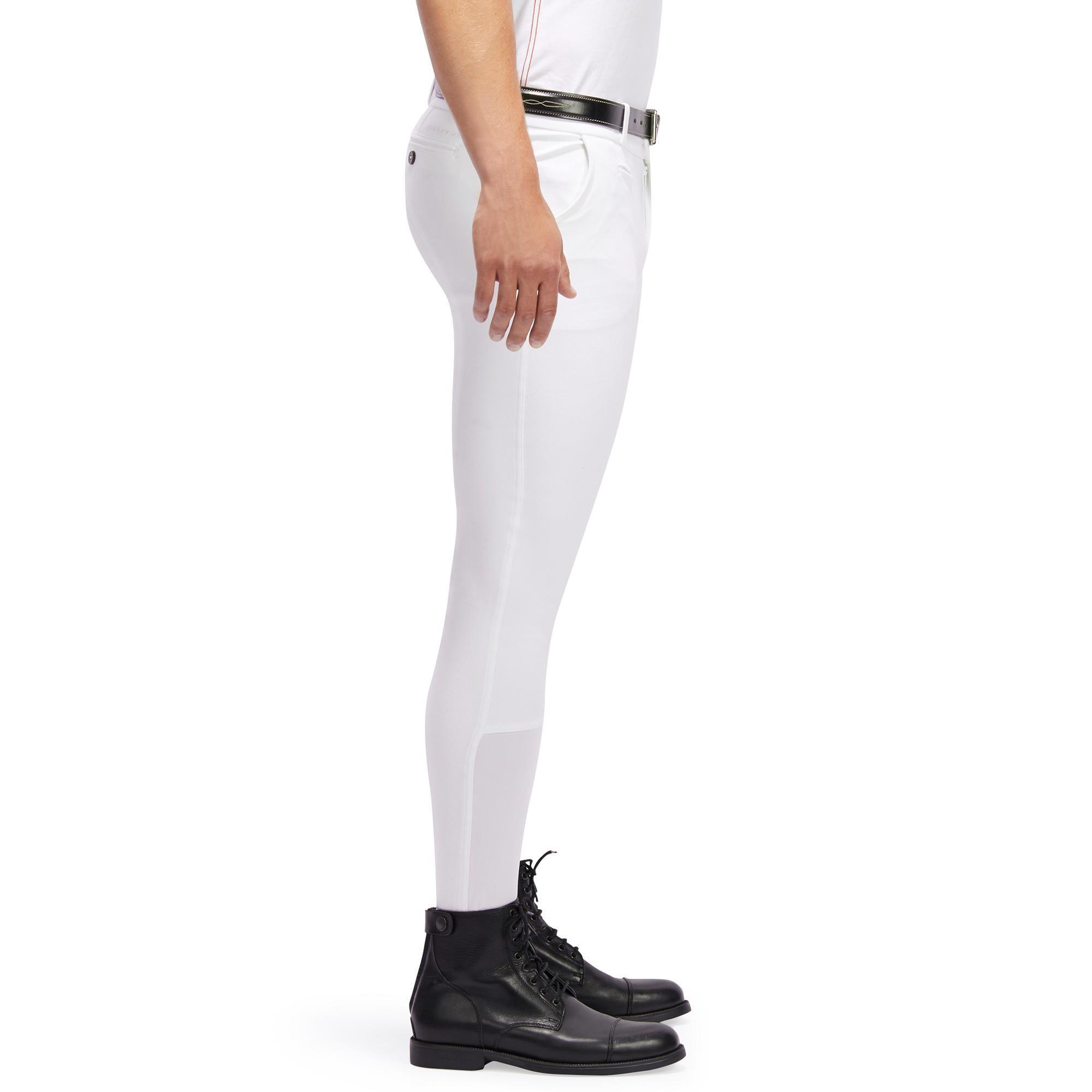 Men's riding pants with gripper straps - 140 white