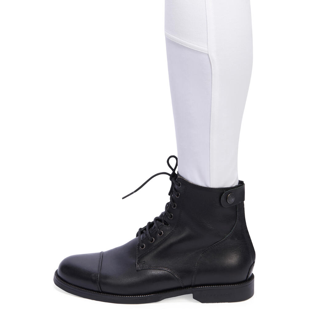 Pantalon de concours équitation basanes agrippantes Homme - 140 blanc