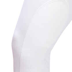 Men's Horse Riding Competition Jodhpurs with Grippy Suede Patches 140 - White